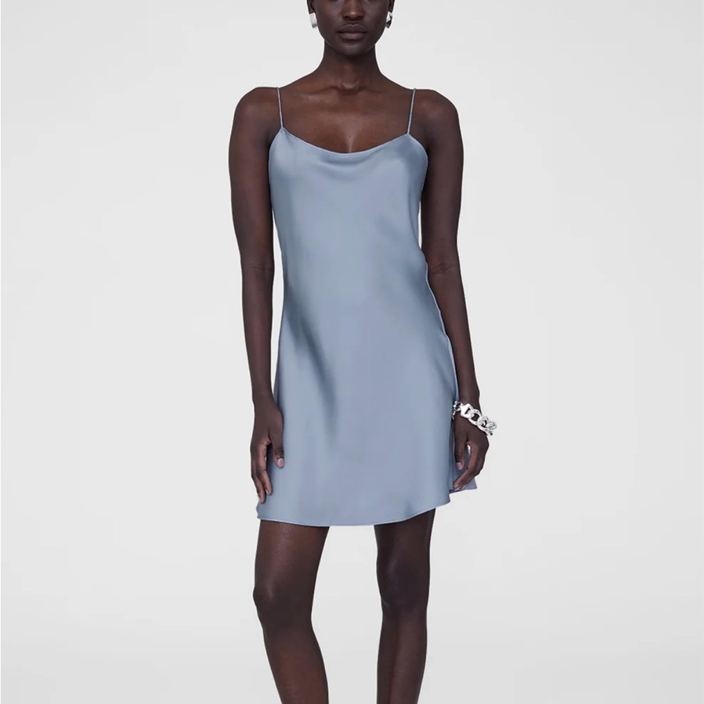 Anine Bing Light Blue Mini Dress